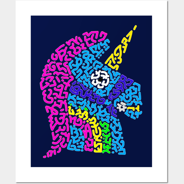 Unicorn Pickaxe Wall Art by Karotene